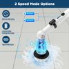 EcoGecko Electric Spin Scrubber, Dual Speed, Extendable Handle, 4 Brush Heads