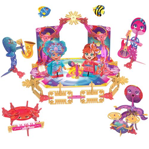 PINXIES Undersea Band | Build-Your-Own Magical Sea Animals Play Set, Kids 3D Puzzle Toy - STEM Girl Toys Ages 6-7 and Up