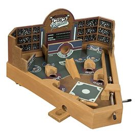 Baseball Pinball Tabletop Skill Game - Classic Miniature Wooden Retro  Sports Arcade Desktop Toy for Adult Collectors and Children by Hey! Play!