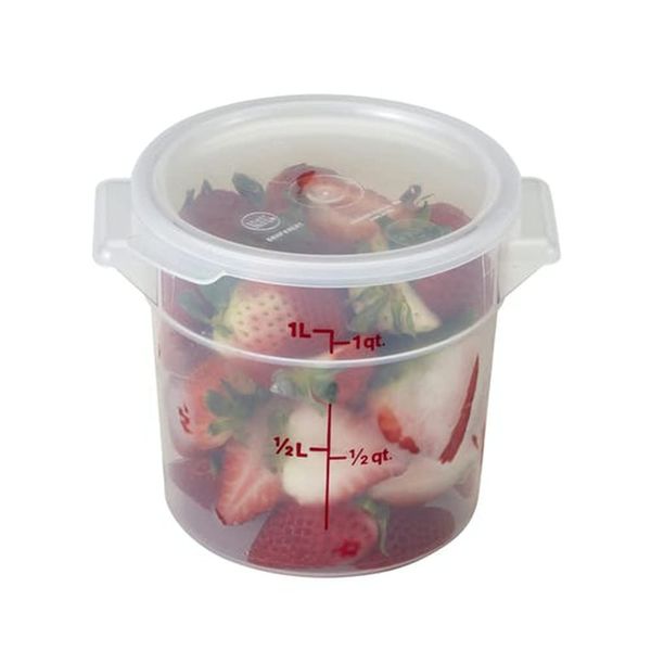 Cambro (RFS1PP190) 1 qt Round Polypropylene Food Storage Container - Camwear®