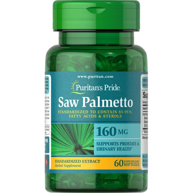 Puritan's Pride Saw Palmetto Standardized Extract 160 mg - 60 Softgels