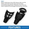 A ABSOPRO 4 Buttons Key Shell Case Keyless Entry Remote Key Fob Replacement Case for SAAB 93 2007-2012