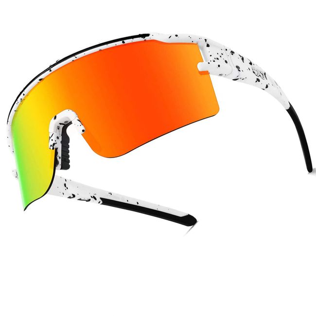 ZNBIOINA Polarisierte Sport-Sonnenbrille mit 3 austauschbaren Gläsern, coole Brille zum Autofahren, Radfahren, Angeln (N03)