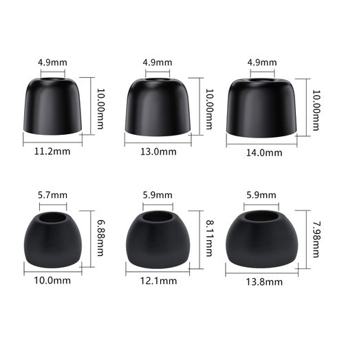 6 Pairs KZ ZS10 PRO IEM Eartips,KBEAR FT01 3 Pairs Silicone+3 Pairs Memory Foam Ear Tips Combo Set for KZ ZST ZS10 PRO X AS10 AS24 ZSN PRO X Castor TANGZU WAN'ER CCZ DC02 DC01-PRO Wired Headphone