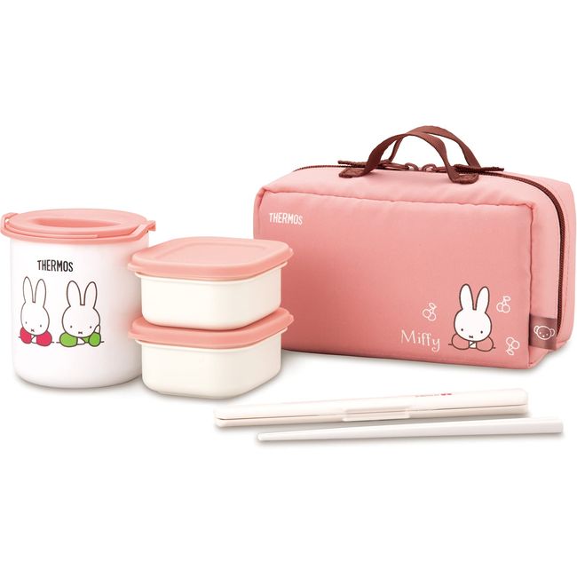 Thermos DBQ-255B LP Thermal Lunch Box, Approx. 0.6 Cm, Miffy, Light Pink