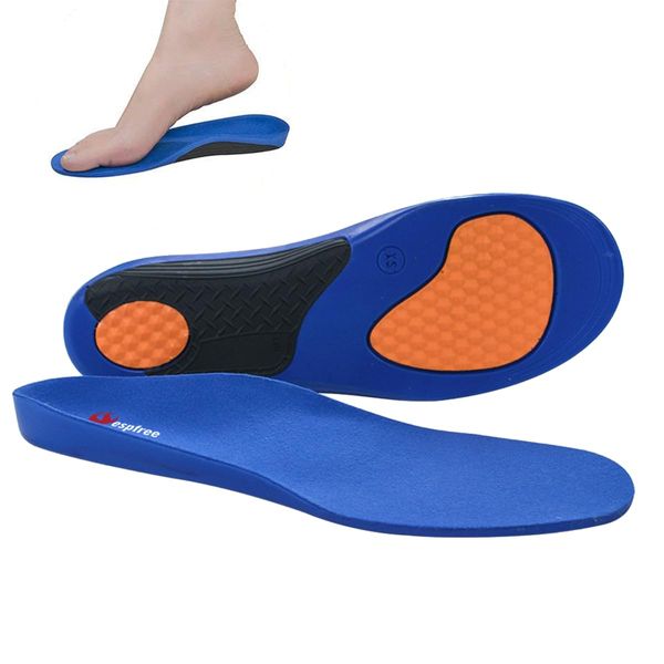 Insole, Flat Feet, Arch Support, Footbed, Sports, Insole, For Exercise, Flat Feet, Heel Up, 3D Dimensional, Arch Cushion, Shock Absorption, Plantar Fasciitis, Anti-Fatigue, Low Rise, Horizontal Arch