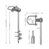 Multi-Purpose Ground Anchors Screw in, Fully Welded Trampoline Stakes, 18''/3...