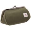 watona Canvas Purse Cosmetic Pouch 4.5 Size Large, green (olive green)