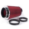 Red 3",3.5",4" Inlet, 9" Tall High Flow Cold Air Intake Air Filter Replacement