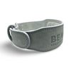 BEAR GRIP - Premium Suede Double Prong Weight Lifting Belt (Grey, Medium)