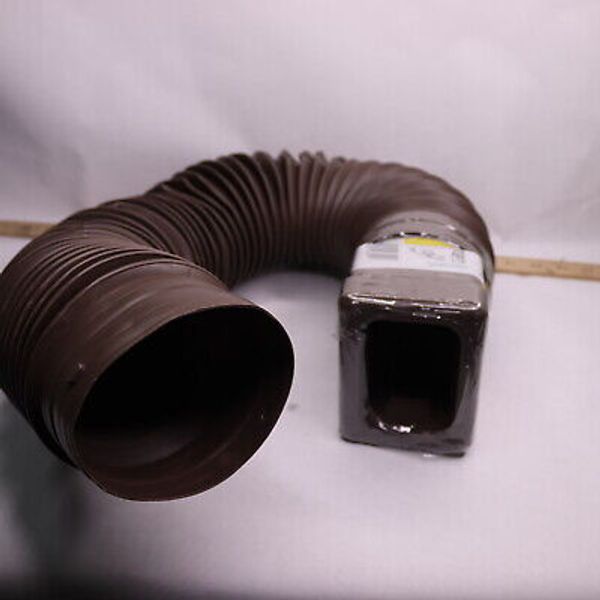 Ground Spout Universal Downspout Extension Brown 25.5" to 45.5"