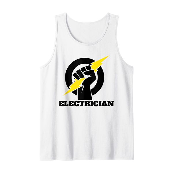 Electrician lightning bolt hand Electrician lightning hand Tank Top