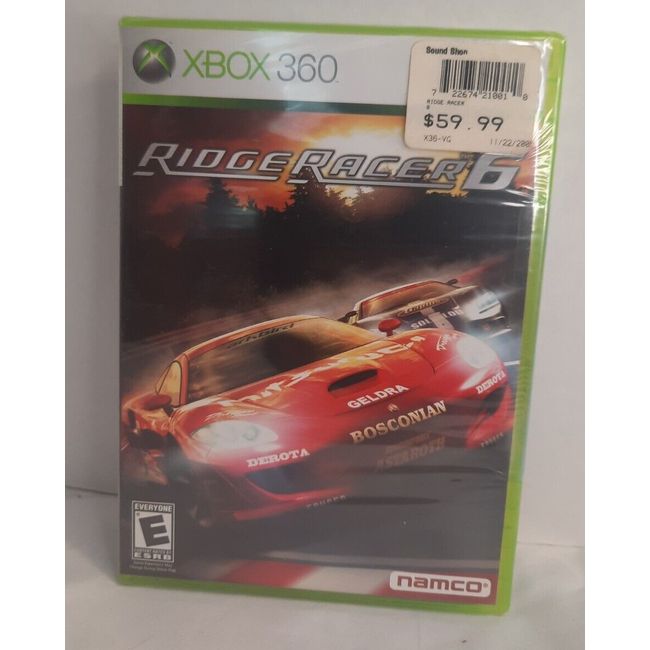 Ridge Racer 6 (Microsoft Xbox 360, 2005) Brand New Factory Sealed W/ Hangtab