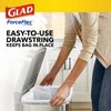 Glad ForceFlex Tall Kitchen Drawstring Trash Bags, 13 Gallon, Gain Fresh Clean 