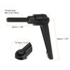 sourcing map 8pcs Adjustable Clamping Lever Handles M6 x 32mm Male Thread Bolt Knobs Rotating Screw Locking Quick Release Ratchet Push Button Handle, Black