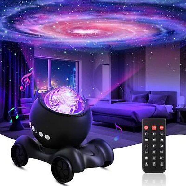 ENOKIK Galaxy Projector, Star Projector Built-in Bluetooth Speaker, Black