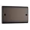 BG Electrical Double Blank Plate, Black Nickel