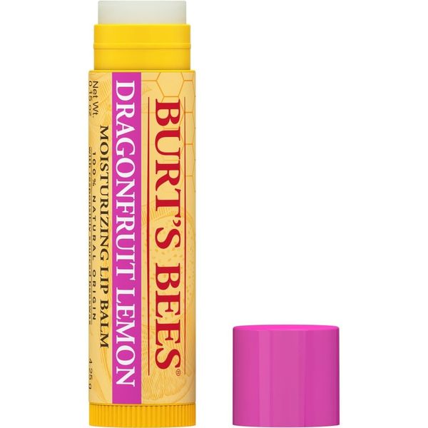 Burt's Bees, Natural Origin Moisturizing Lip Balm Dragonfruit Lemon with Beeswax & Fruit Extracts, 0.15 Fl Oz