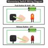 12V 24V Mini Momentary Push Button ON-Off Switch [2-Pack], Easy to Install Surface Mount Button Switch