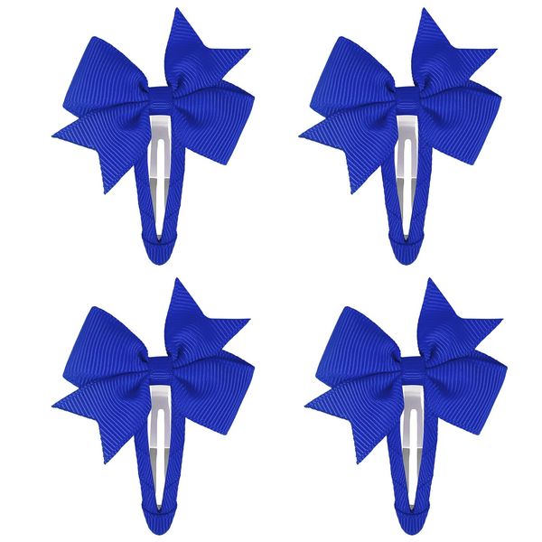 4Pcs Navy Hair Accessories, Navy Blue School Hair Accessories, Navy Hair Clips,Blue Hair Bow Hair Clips, Royal Blue School Hair Accessories for Girls Birthday Gift (Blue)