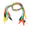 10pcs 50cm Colored Clip Cable Double-ended Cable Multimeter Test Lead