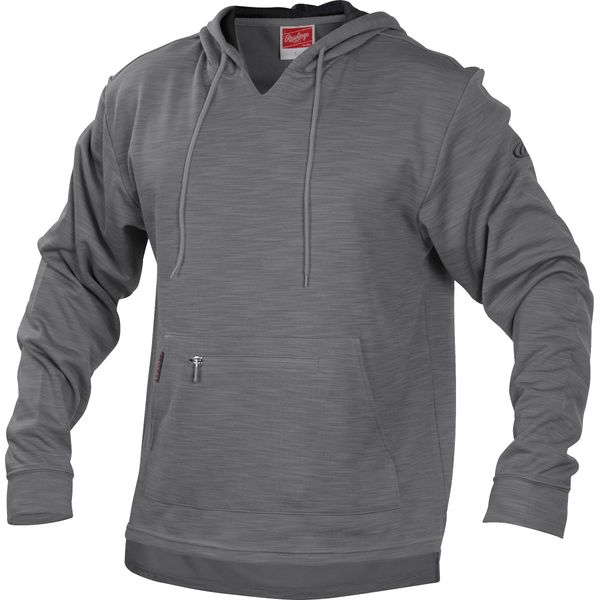 Rawlings Adult Brushed Performance Fleece Hoodie Series, Grey, Small