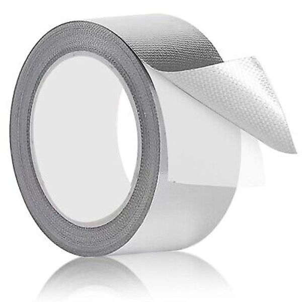 2"x65Ft Silver Aluminum Tape Heavy Duty Duct Tape for Health Insulation HVAC