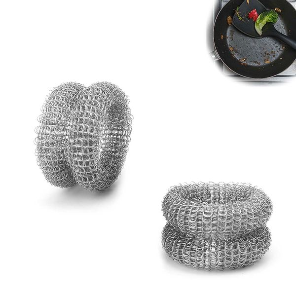 AMONENZ Limescale Remover Ring, 2 Pieces Kettle Descaler Balls, Stainless Steel Kettle Descaler Ball, 5.5 cm Diameter, Suitable for Kettles and Teapots, Removes Limescale and Impurities