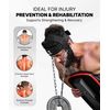 DMoose Fitness Neck Harness for Weight Lifting - Adjustable Head & Chin Strap with 30" Heavy Duty Steel Chain - Neck Exerciser, Trainer & Strengthener to Support Injury Recovery & Intense Workouts