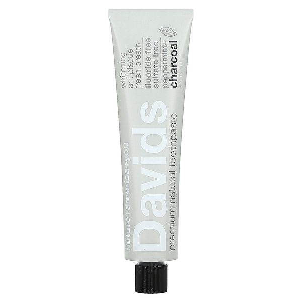 Premium Natural Toothpaste, Peppermint + Charcoal, 5.25 oz (149 g)