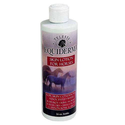 EQUIDERMA (2 Pack) Horse Skin Lotion for Rain Rot, Ringworm, Cannon Bone Scurf with 10ct Pet Faves Pet Wipes