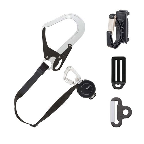 Tajima HKRFA-CL4 New Standard Safety Belt, Easy To Remove When Not In Use, Removable Auxiliary Rope, Constantly Winding Ultra Small and Lightweight Reel, Detachable Space Width 1.6 inches (4 cm), Lightweight Steel Hooks, L4, 2 Hanging, Auto Stopper, Adjus