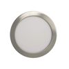 UKEW 18W LED Round Ceiling Lights - Dual Mount Recessed/Surface Mount Flush Flat Round Panel Light CCT Adjustable with Brushed Chrome Bezel