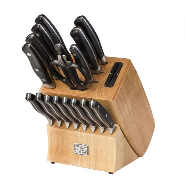 Chicago Cutlery Stainless Steel Fusion 17 Piece Knife Block Set