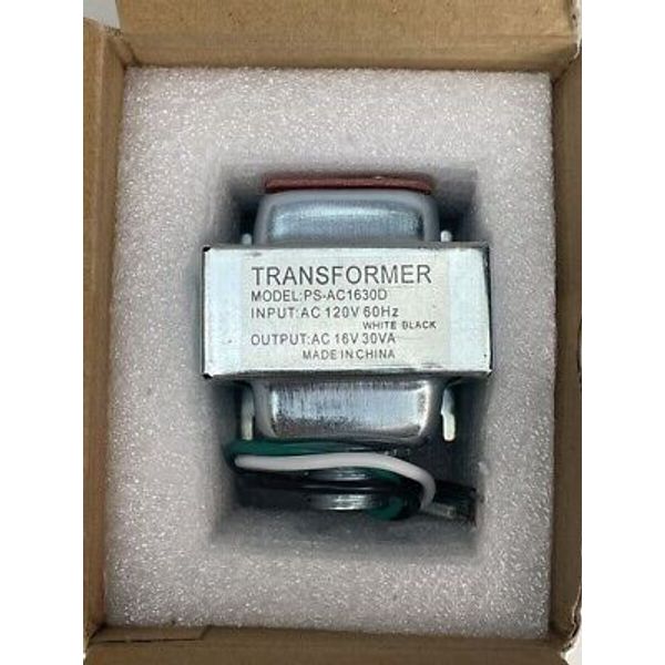 Doorbell Transformer 16V 30VA Compatible with Ring Video Doorbell PS-AC1630D