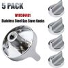 W10594481 Replacement Sliver Stove Range Kit Part for Whirlpool Control Knobs