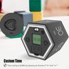 Hexagon Flip Timer, Cube Timer Countdown Clock, Various Time Presets, LCD Digital Display, Magnetic Suction, Mute Alarm Modes, Practical Gift Ideal for Study, Office, Gym, Kitchen, etc. (Black)