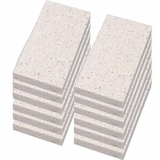 Nippon Insole Industry Cellulose Kitchen Sponge, Made in Japan, Absorbent, Quick Drying, Kitchen, Dishwashing, White, Set of 12