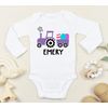 Personalized Easter Baby Bodysuit for Boy or Girl, Farmer Easter Outfit