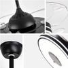 42” Smart Bluetooth Ceiling Fan Remote Retractable Chandelier with Music Speaker