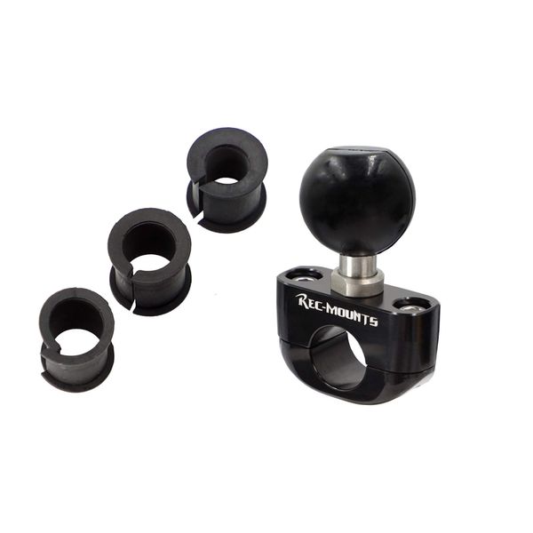[REC-MOUNT25] Base Mounting Part C Part C23 Mirror Small Diameter Bar Mount Base (Black) [RM25-C23]