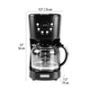 Haden Coffee Machine, 12 Cup Programmable Drip Coffee Maker, Black & Chrome