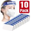 2X 10 PACK Face mask shield, plastic, direct splash protection (20 Masks Total)