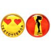 GlasXpert Glass Fridge Magnets Set of 2 Testosterone Glass Magnets