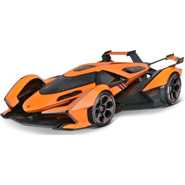 Maisto - 1/18 Diecast Scale Model Compatible with Lamborghini Replica V12 Vision Gran Turismo Metal Sports Car Model Orange