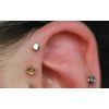 16G IMPLANT GRADE TITANIUM FLAT DISC INTERNALLY THREADED LABRET EAR TRAGUS STUD