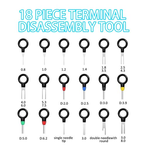 Mandark 755 PCS Car Electrical Wire Terminal Kit, Male and Female Copper Auto Harness Crimp Connector Assortment, 21Type 1/1.5/1.8/2.2/2.8/3.5 mm Electric Wiring Pin Connector, Universal Fit