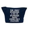 Flox Creative Makeup Bag Running Away Diet Culture Navy
