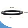 sourcing map Outer Diameter 93mm Nitrile Rubber Flat Washer, Suitable for 3-Inch DN80 Wrench-Type Quick Connector, Black