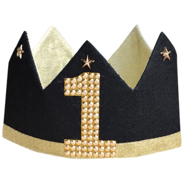 Party City Birthday Birthday Crown Reversible Patch Black